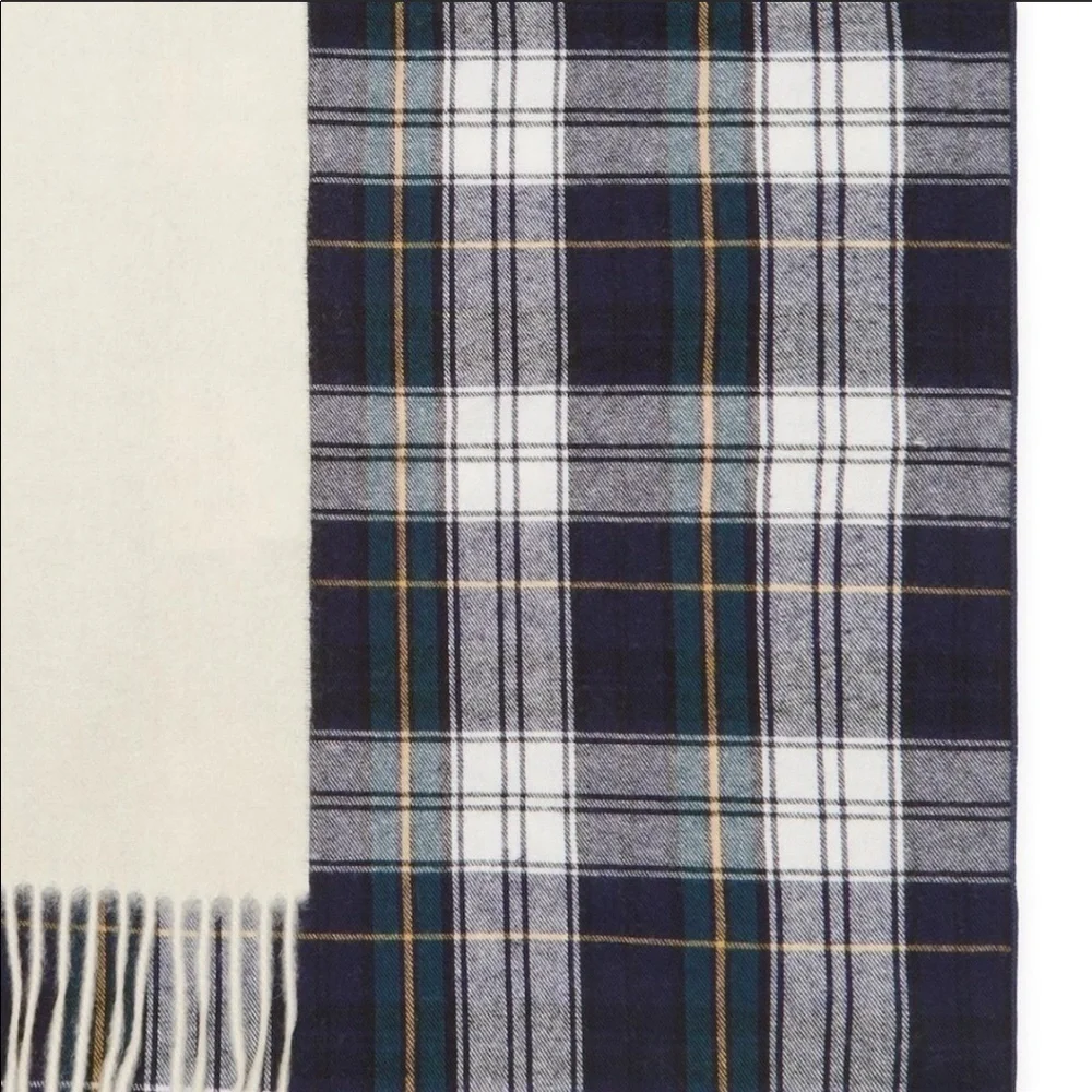 Donni Charm Donni Plaid Wool two layers Scarf 🧣